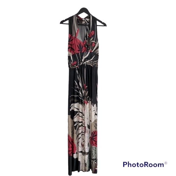 QED LONDON Floral Boho Maxi sleeveless dress empire waist Built in bra. Small - Picture 6 of 9